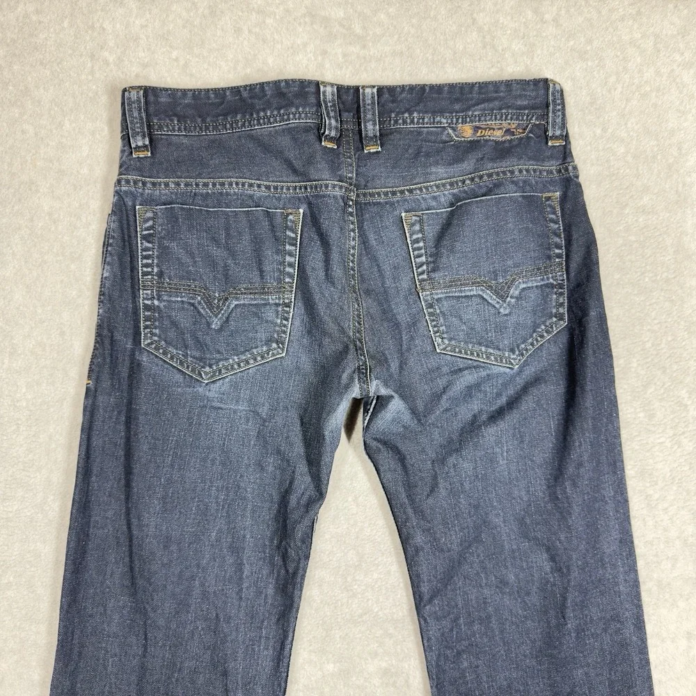 Diesel SAFADO Jeans Mens 30x28 Blue Dark Wash Regular Slim Straight Whiskered‎